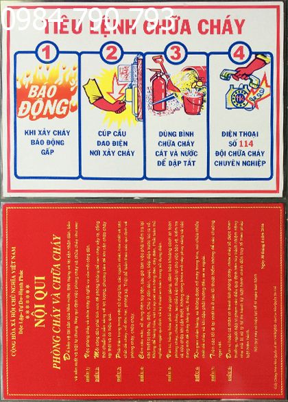 [HCM]Bộ nội quy tiêu lệnh PCCC
