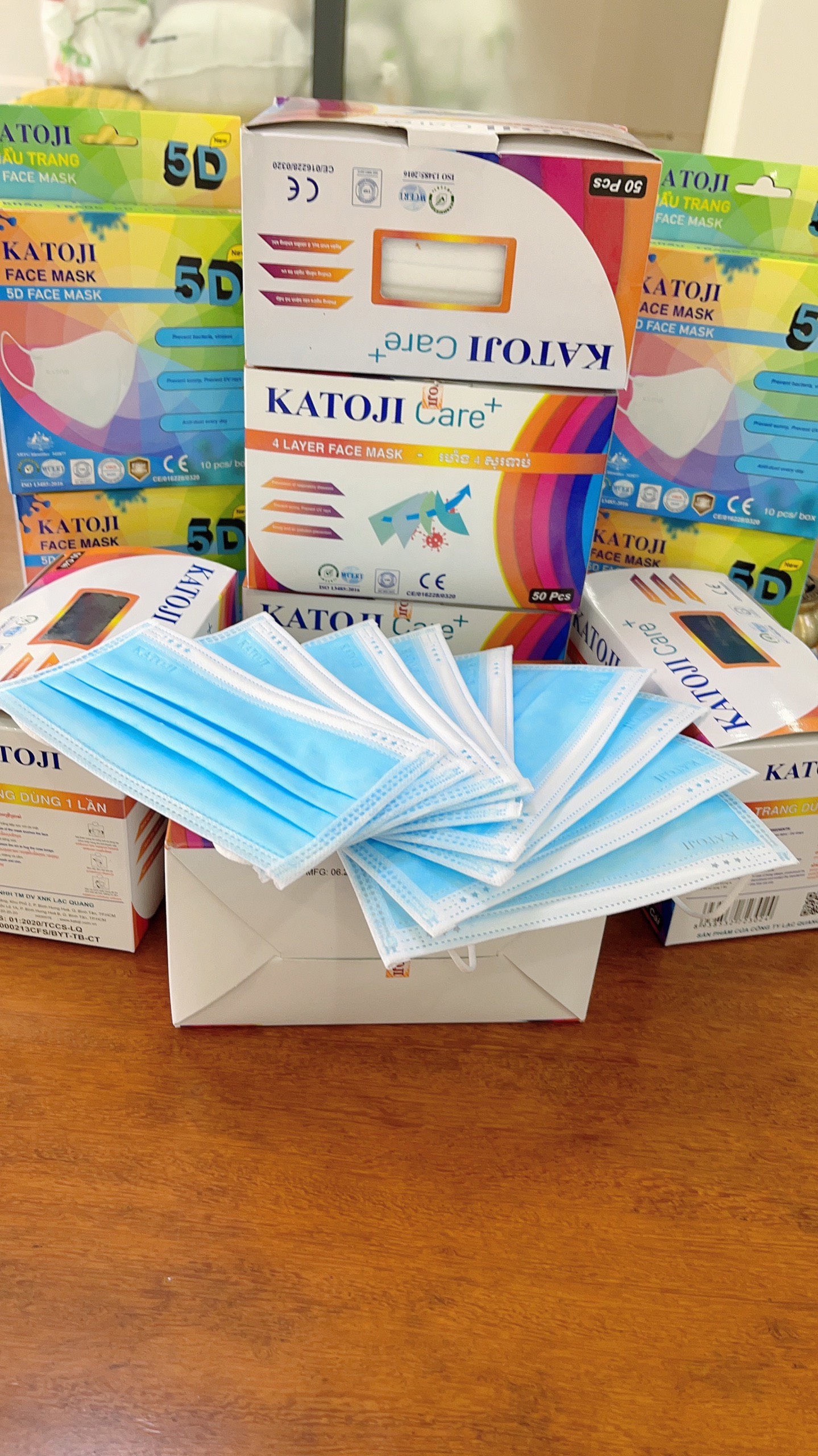 Khẩu trang y tế 4 lớp vải KATOJI