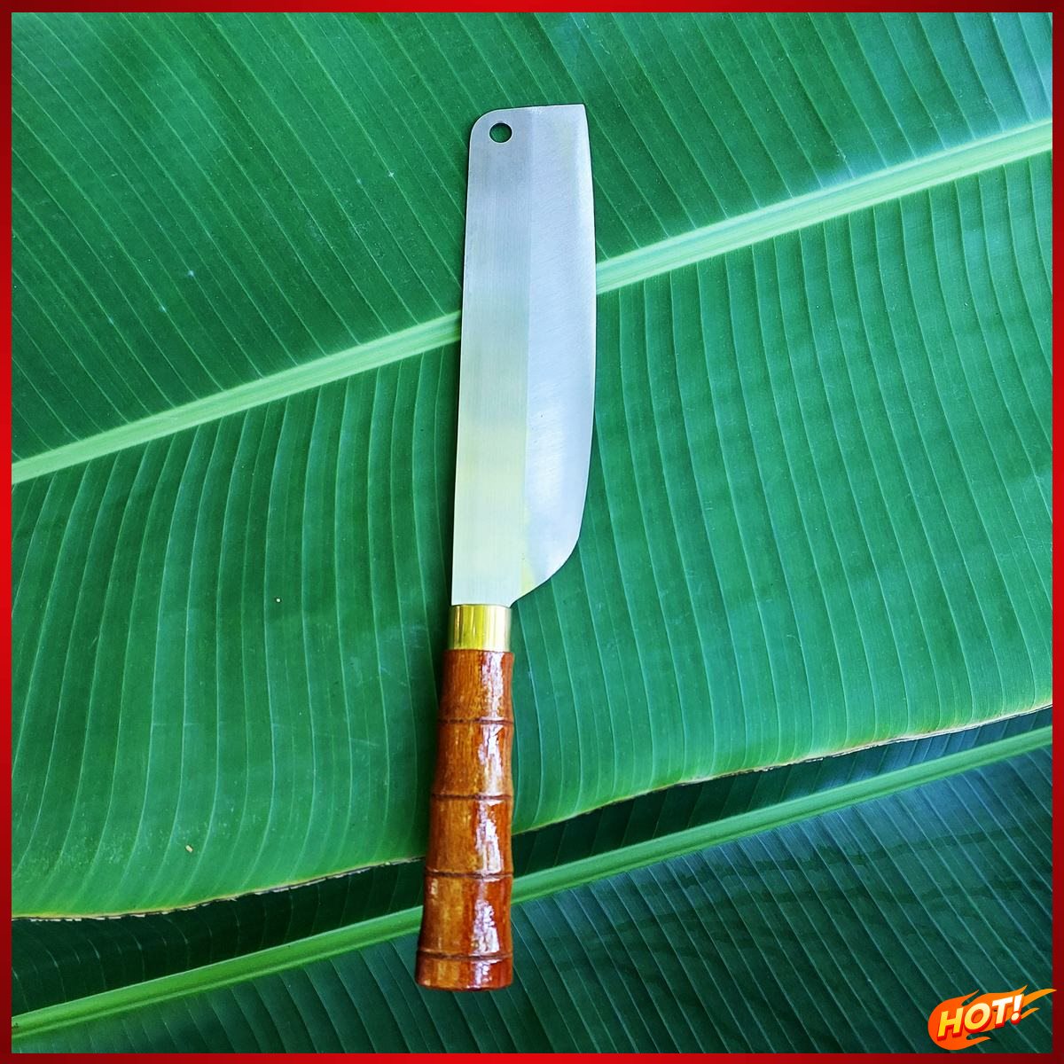 Dao thái thép trắng rèn thủ công ko han gỉ