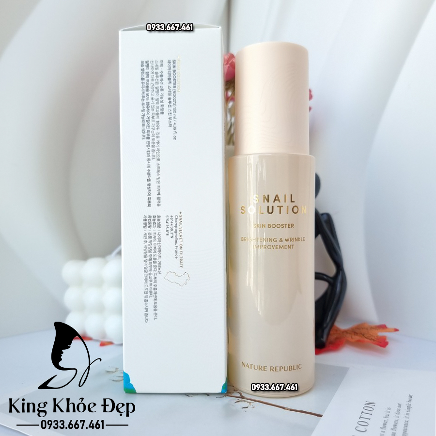 [HCM]Nước Cân Bằng Nature Republic Snail Solution Skin Booster