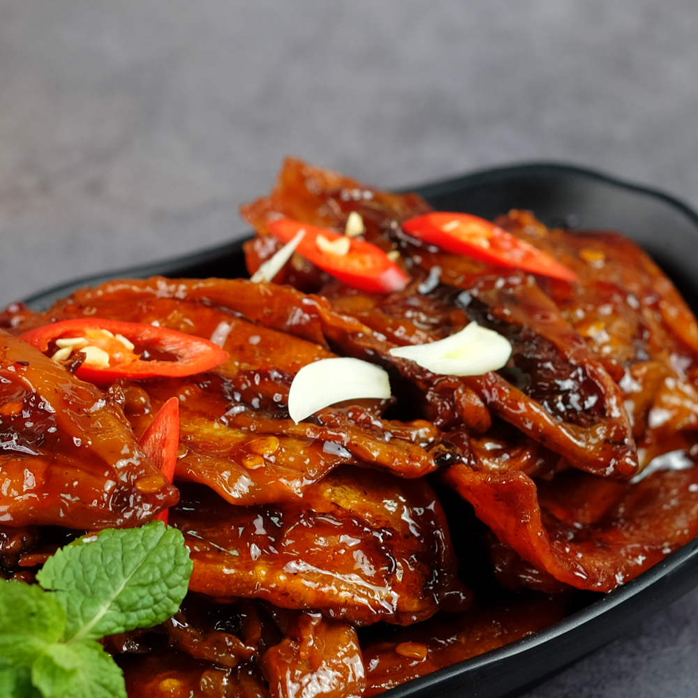 500 gram mực rim tỏi ớt Bình định