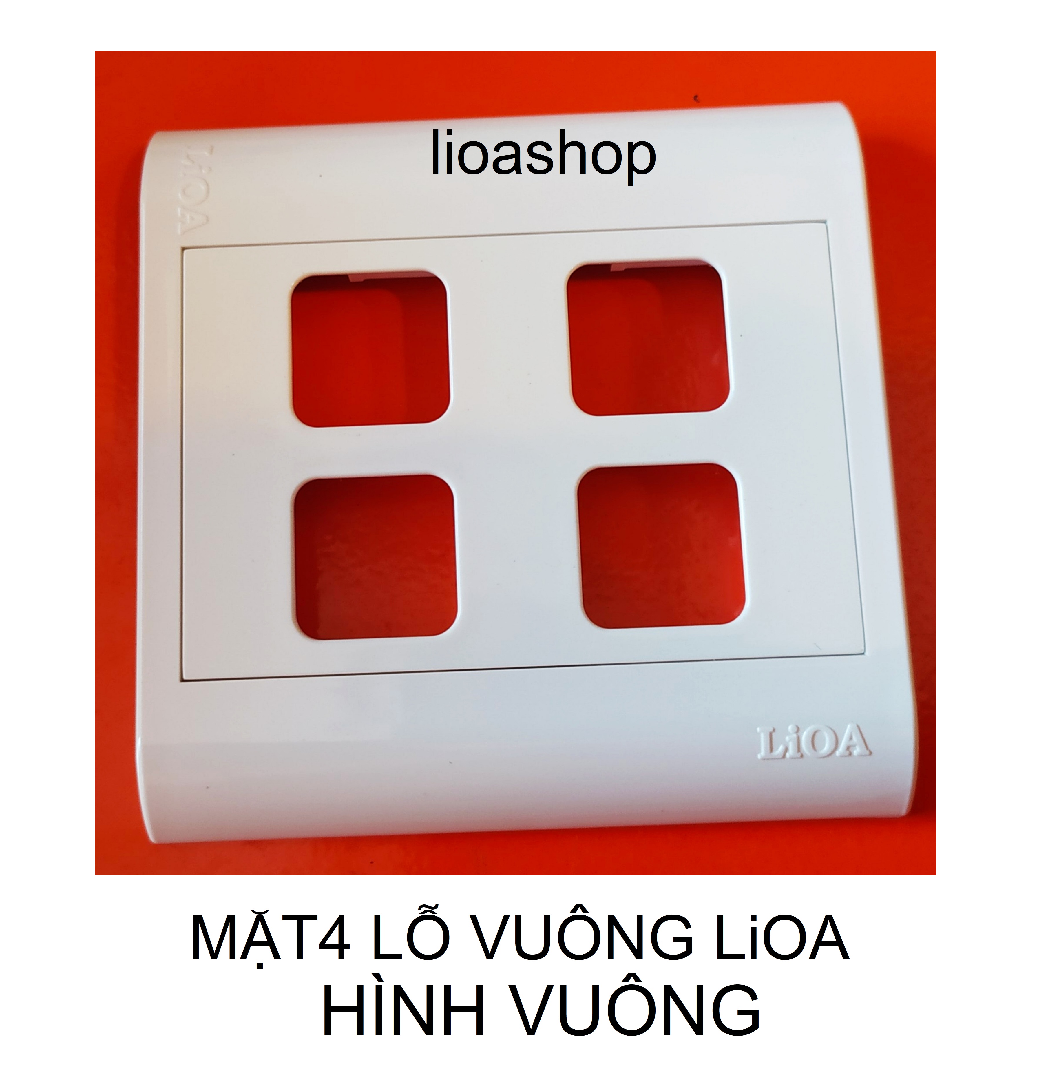 Mặt 4,5,6 lỗ vuông lioa - hình vuông