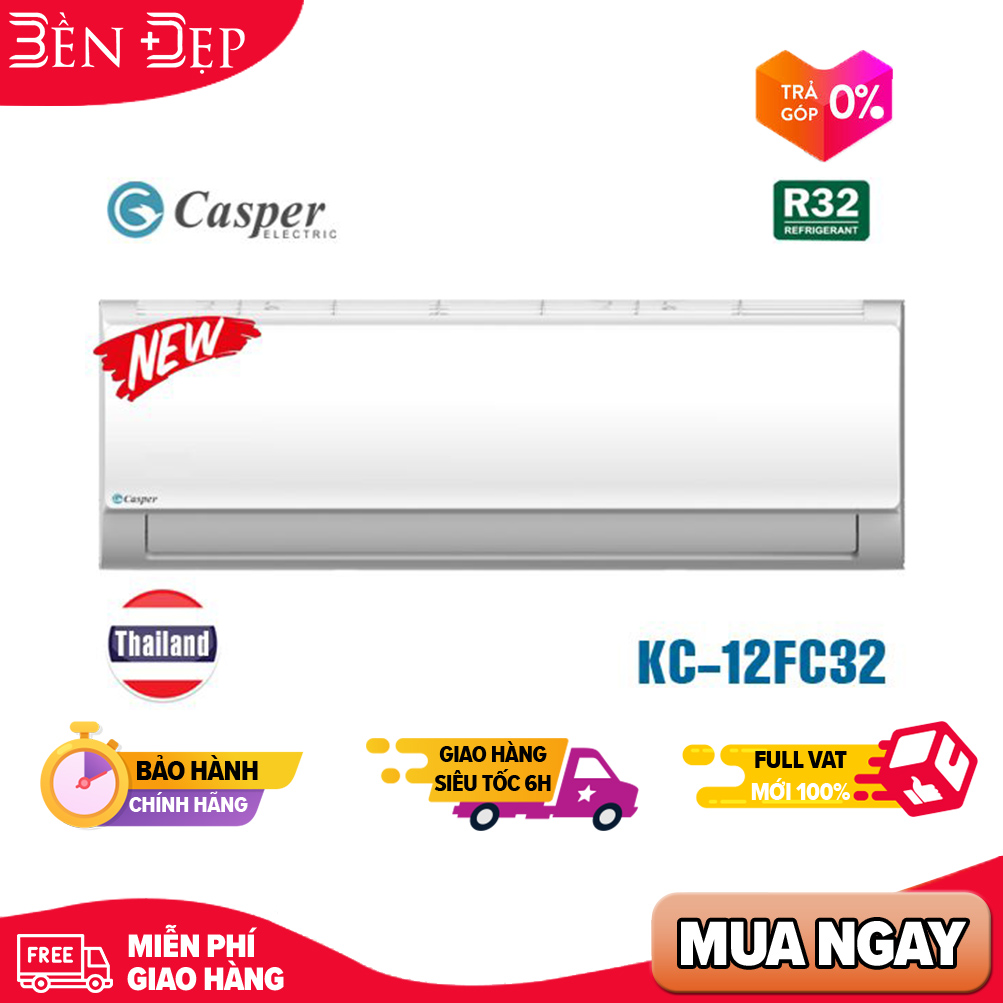 [TRẢ GÓP 0%]Điều hòa Casper 1 chiều 12000BTU SC-12FB36A Model 2025 (Giá áp dụng giao tại HN, HCM& các tỉnh liên hệ shop)