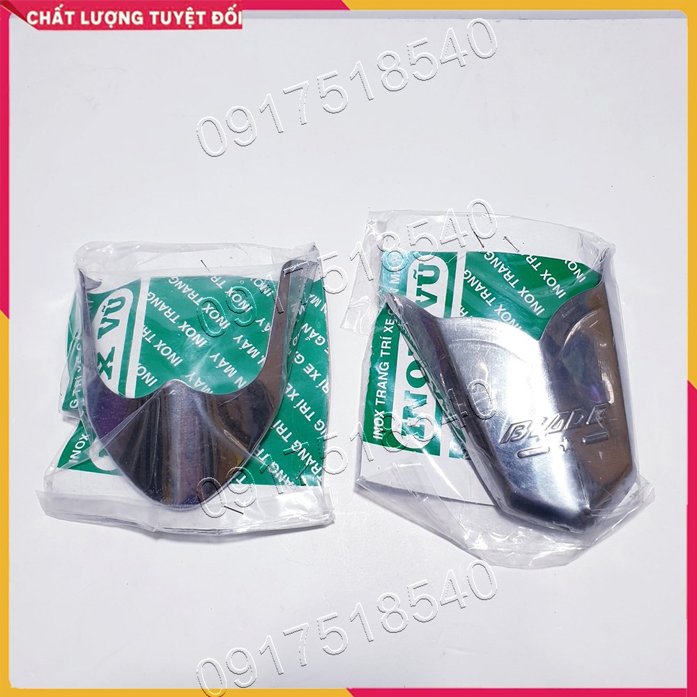 Bộ ốp mỏ dè inox xe wave blade.
