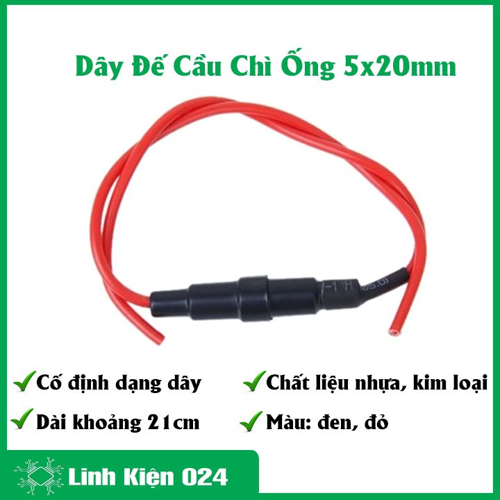 Vỏ cầu chì, dây đế cầu chì ống kích thước 5x20mm