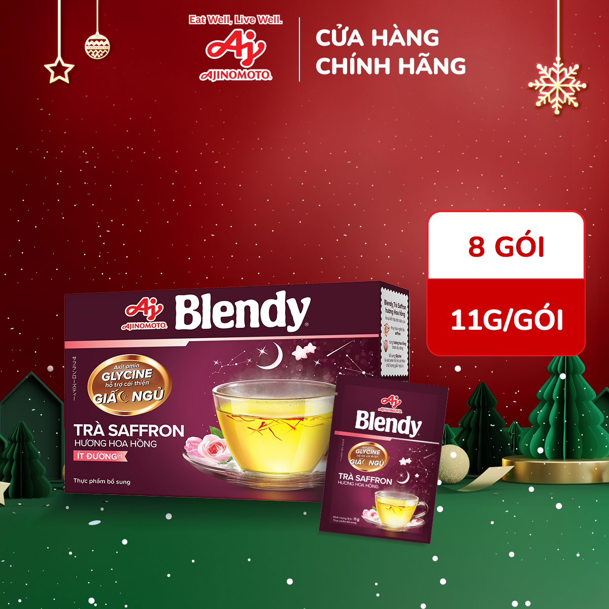 Blendy® Trà Saffron hương Hoa hồng 11g/Gói (1&hellip;