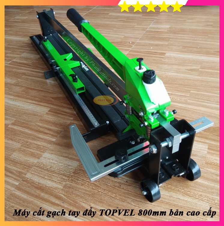 Máy Cắt Gạch Tay Đẩy Cao Cấp TOPVEL 800-E300 - Máy Cắt Gạch Men, Gạch Ốp Lát Chiều Dài Cắt Gạch 80cm -Tặng Lưỡi Cắt Sơ Cua - Đầy Đủ Phụ Kiện - Bảo Hành 6 Tháng