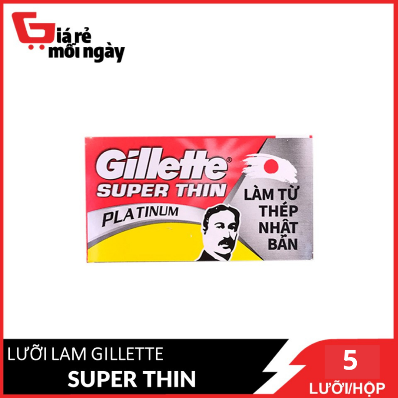 [HCM]Lưỡi lam Gillette Superthin ông già 1 hộp 5 lưỡi lam mới siêu bén cao cấp