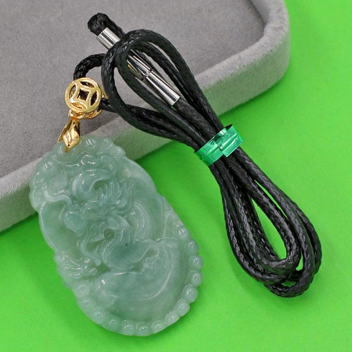 Mặt dây chuyền tuổi Thìn đá cẩm thạch xanh MCGCTX10