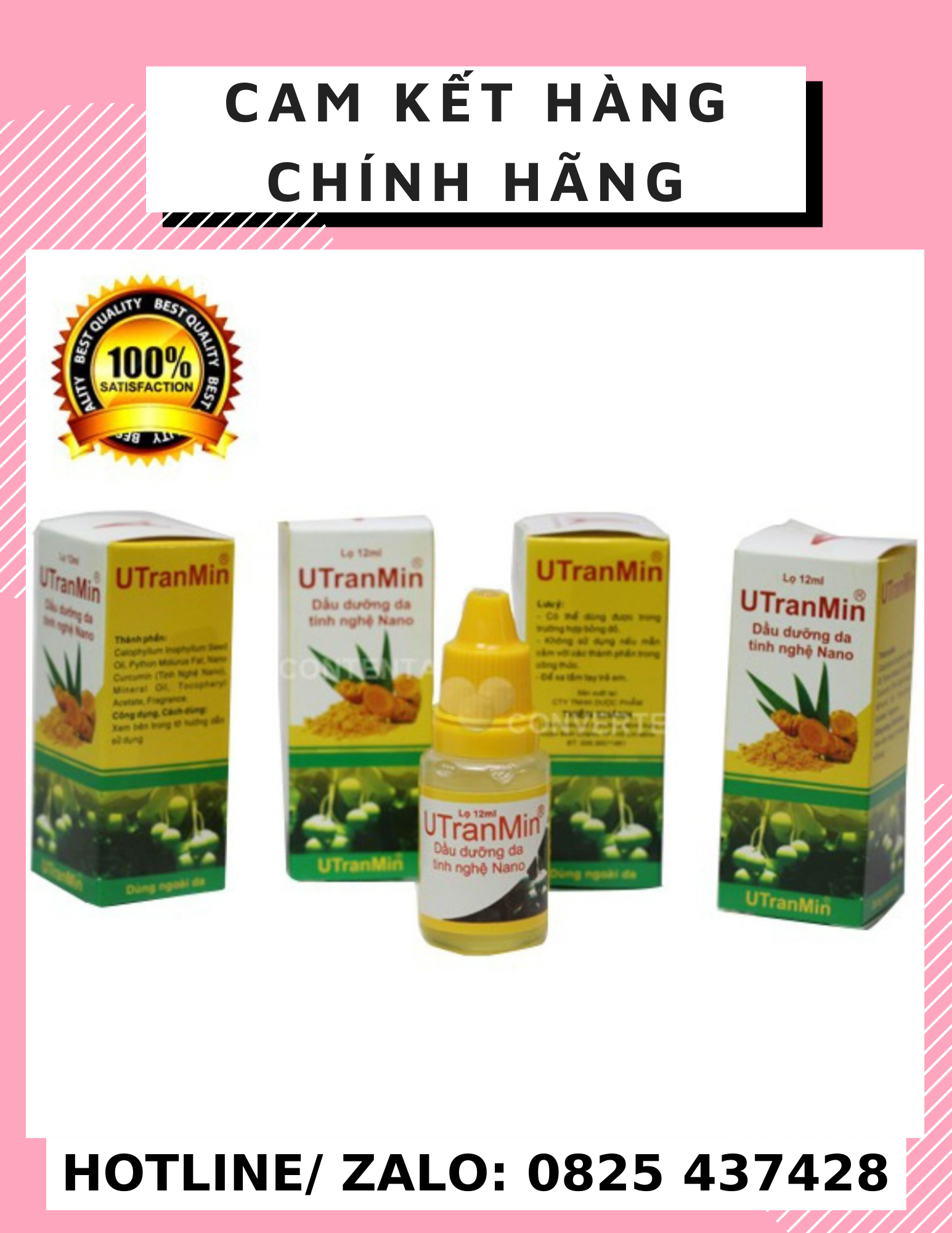 COMBO 5 chai dầu mù u nghệ UTranMin