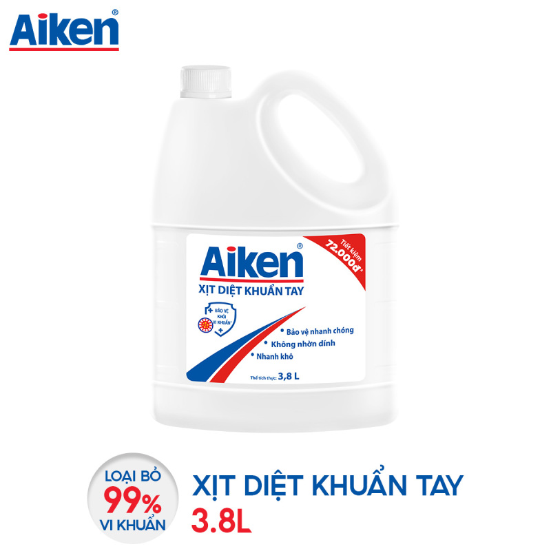 [MỚI] Nước diệt khuẩn tay Aiken 3.8L