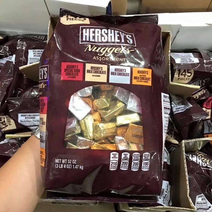 KẸO SOCOLA HERSHEY’S 1,47KG CHUẨN MỸ (145 VIÊN)