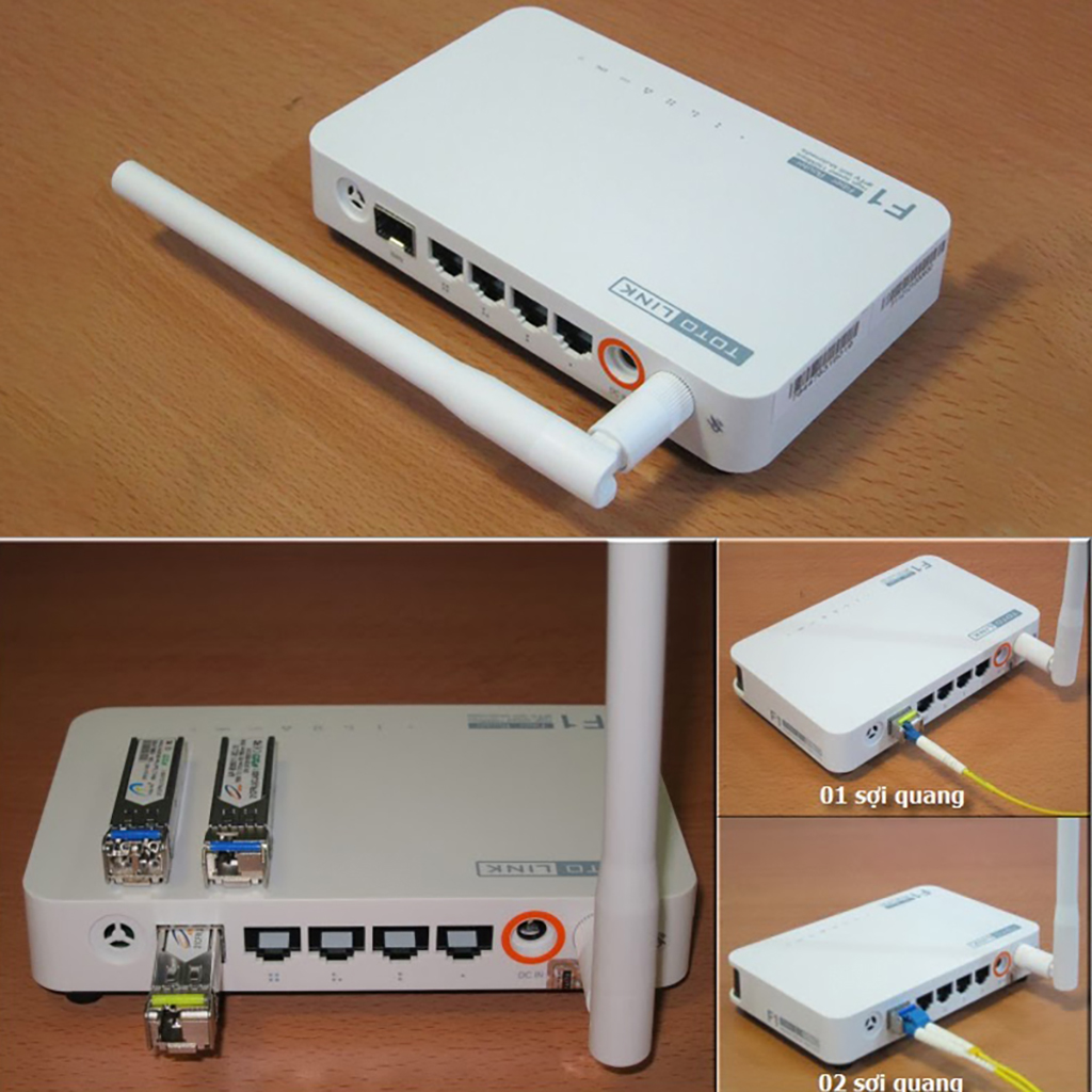 Bộ phát sóng wifi 1 râu Totolink F1 150Mbps có cổng quang trực tiếp - Hàng chính hãng