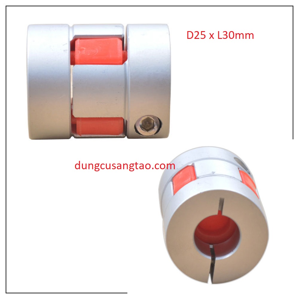 Khớp nối mềm linh hoạt D25 L30mm (blossom coupling)/ khớp nối trục động cơ/ khớp nối trục vít me