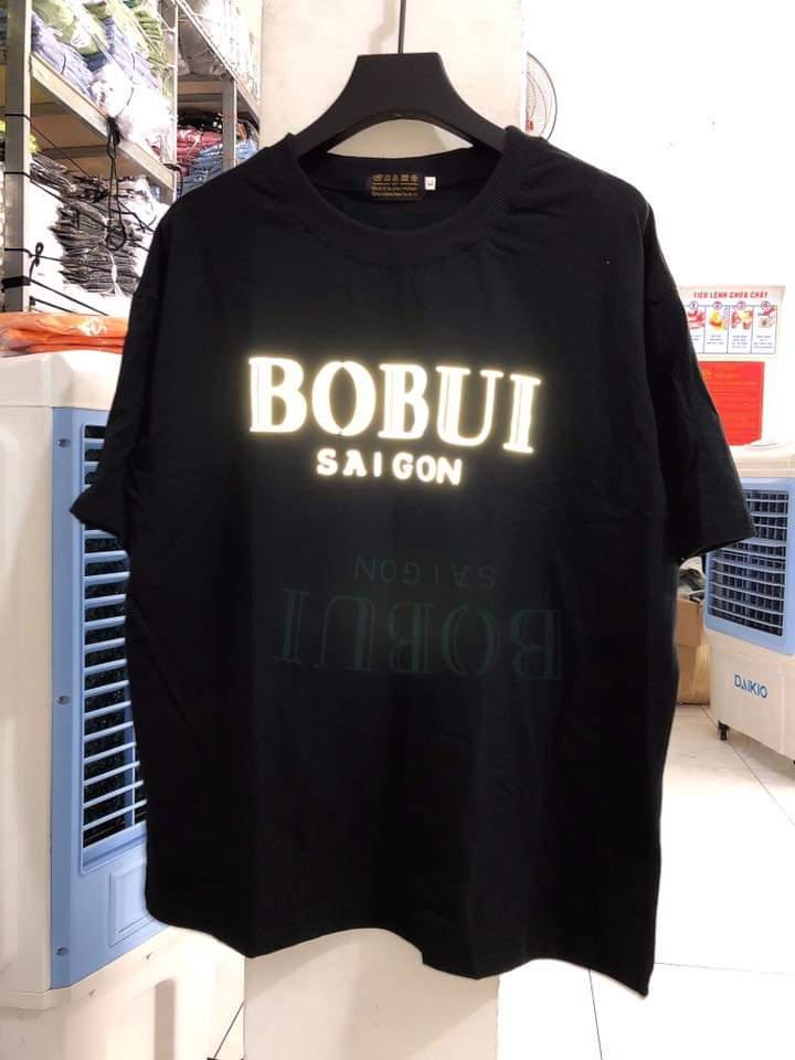 Bobui Saigon Basic Tee - Oversized Bobui Saigon Reflective T-Shirts ( Black - Pink - Red - Yellow - Light Blue ) - áo phông bobui phản quang unisex - áo thun bobui saigon phát sáng nam nữ chất cotton 100% đen đỏ hồng vàng xanh biển