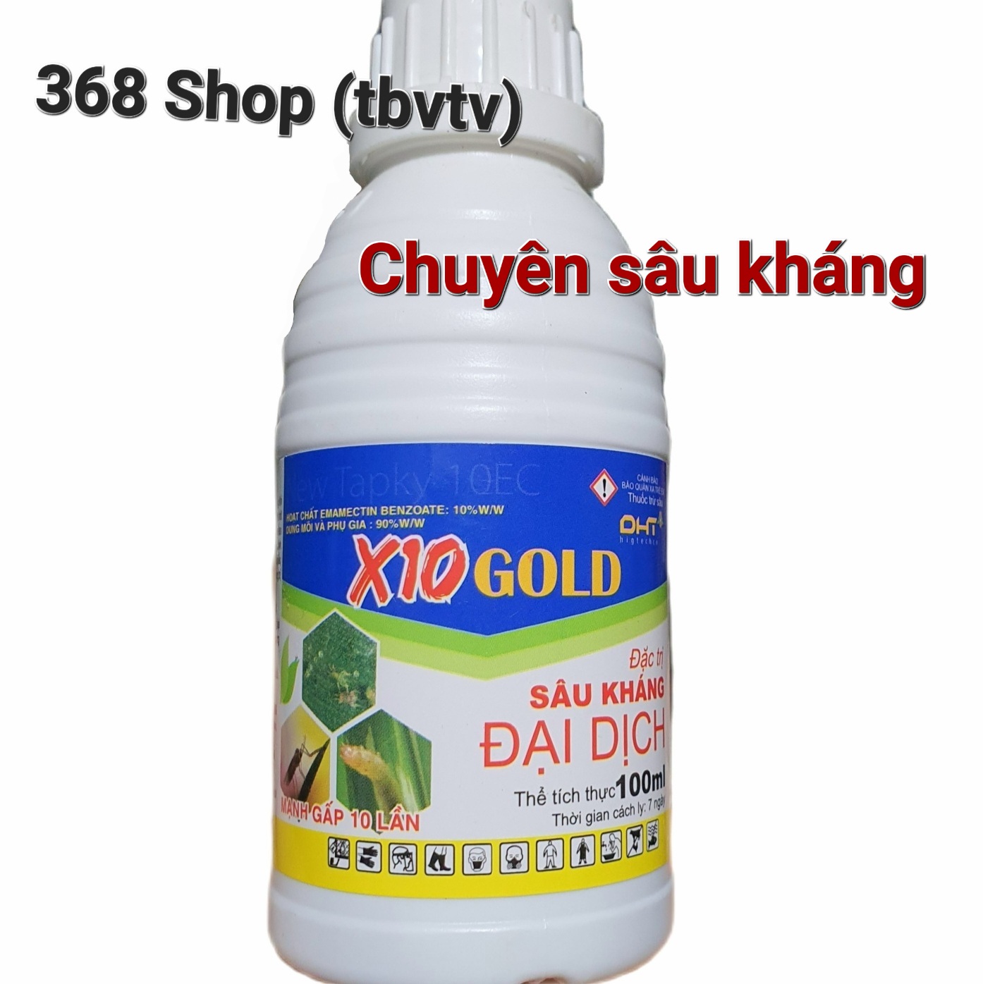 💎 Chuyên sâu đã kháng thuốc X10 Gold 120EC (100ml)💖 Thuốc Trừ sâu ANSUCO 120 EC SUTRACO