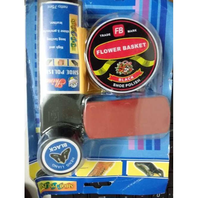 Bộ xi đánh giày 4 món tiện lợi
