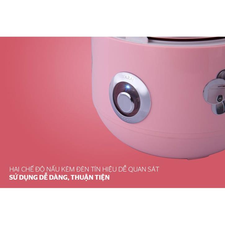 Nồi cơm điện Sunhouse HappyTime 1.8L HTD8521P [MÀU HỒNG SIÊU XINH]