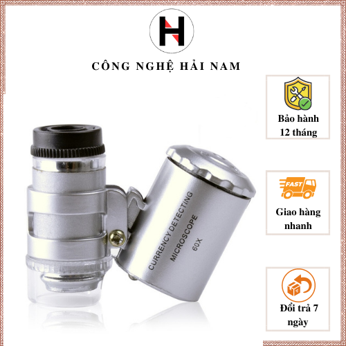 kính lúp 60X cầm tay có đèn
