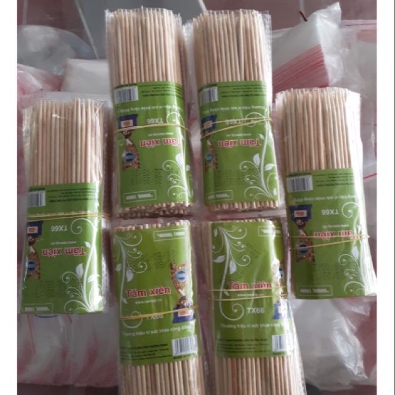 5 gói tăm xiên/ tăm xiên thịt - xúc xích loại 15cm