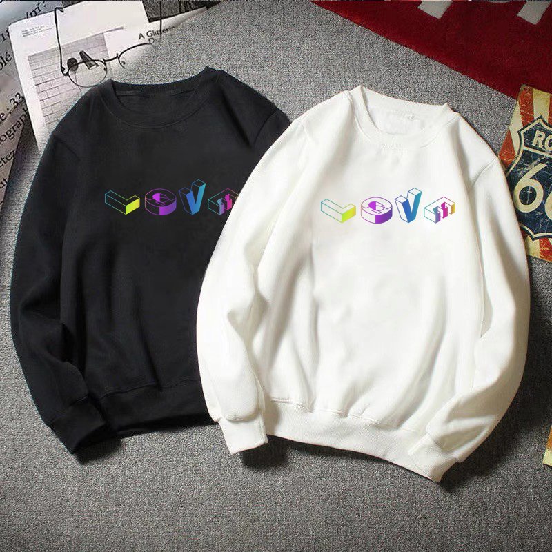 Áo đôi sweater ( 2 áo ) in chữ tình yêu siêu đẹp