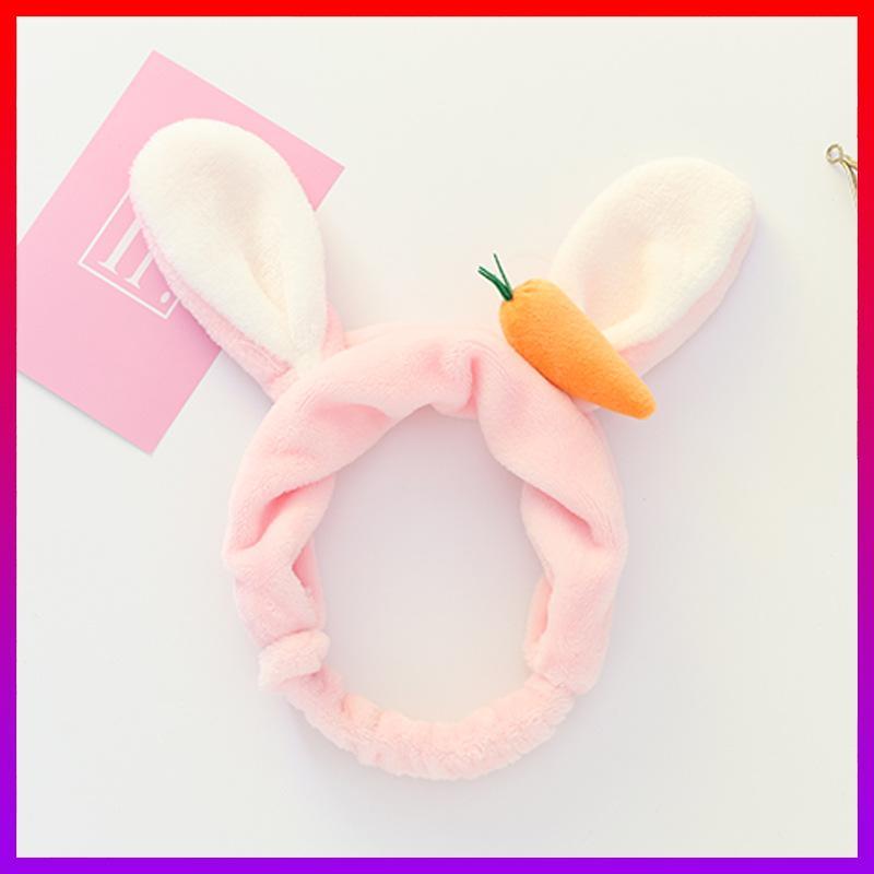 [HCM]Băng đô Vải nhung TAI THỎ 3D phiên bản mới - đính củ cà rốt đáng yêu - NHShop