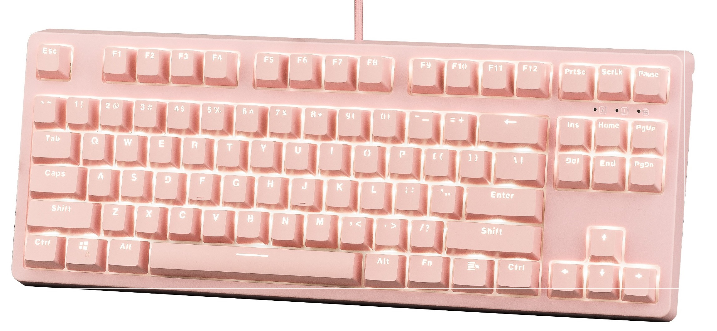 Bàn Phím Cơ E-Dra EK387 Pink Hồng ( Blue , Brown , Red Switch )