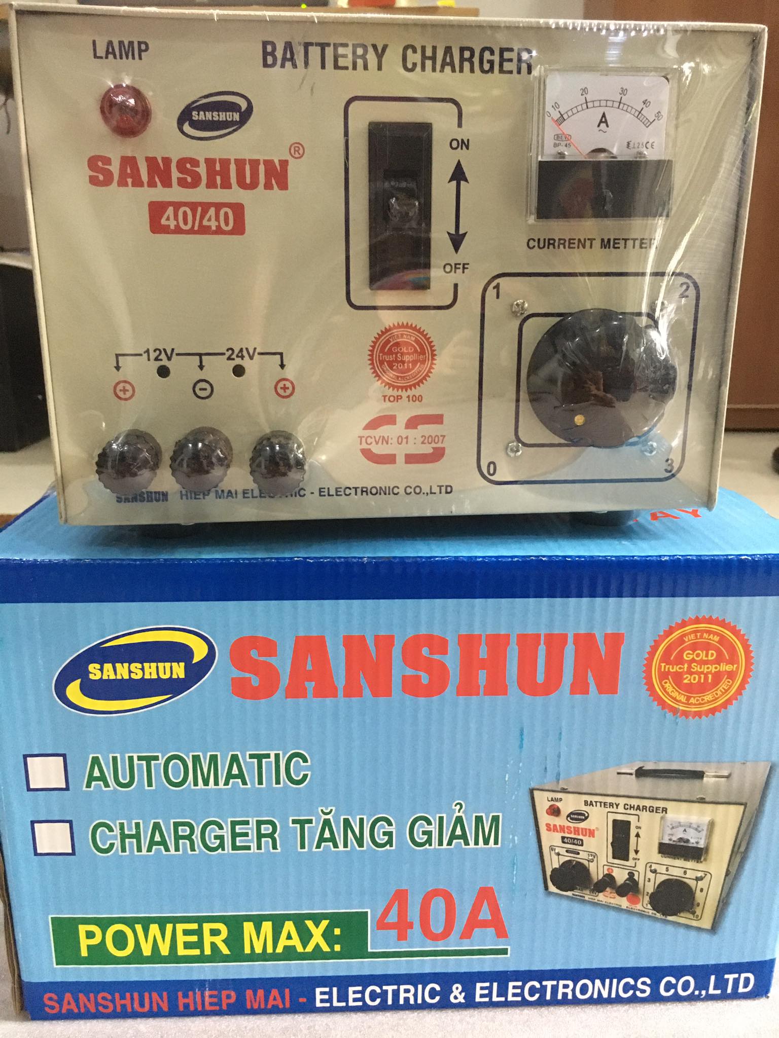 [HCM]Máy sạc bình ắc quy Sanshun 40Ah - 3HT ( bỏ chế độ 6v)