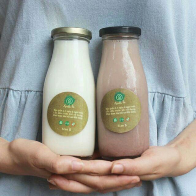 Chai đựng sữa hạt thủy tinh 200ml (1 chai)