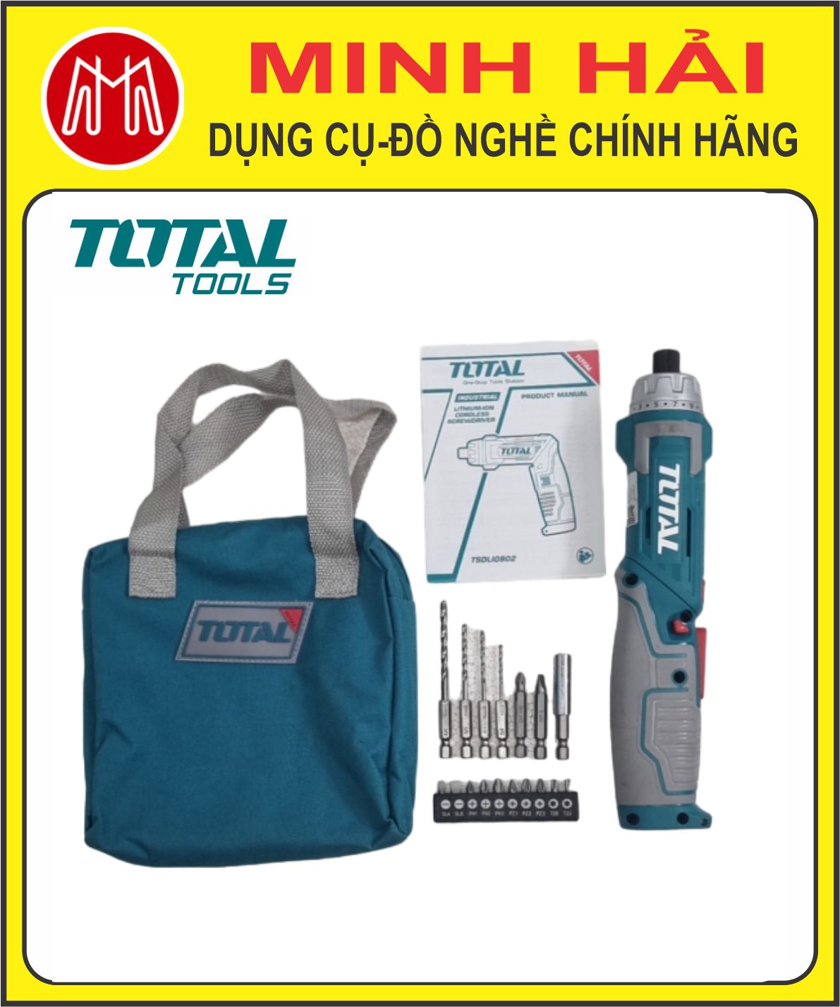 Máy siết vít dùng pin Lithium 8V TOTAL TSDLI0802