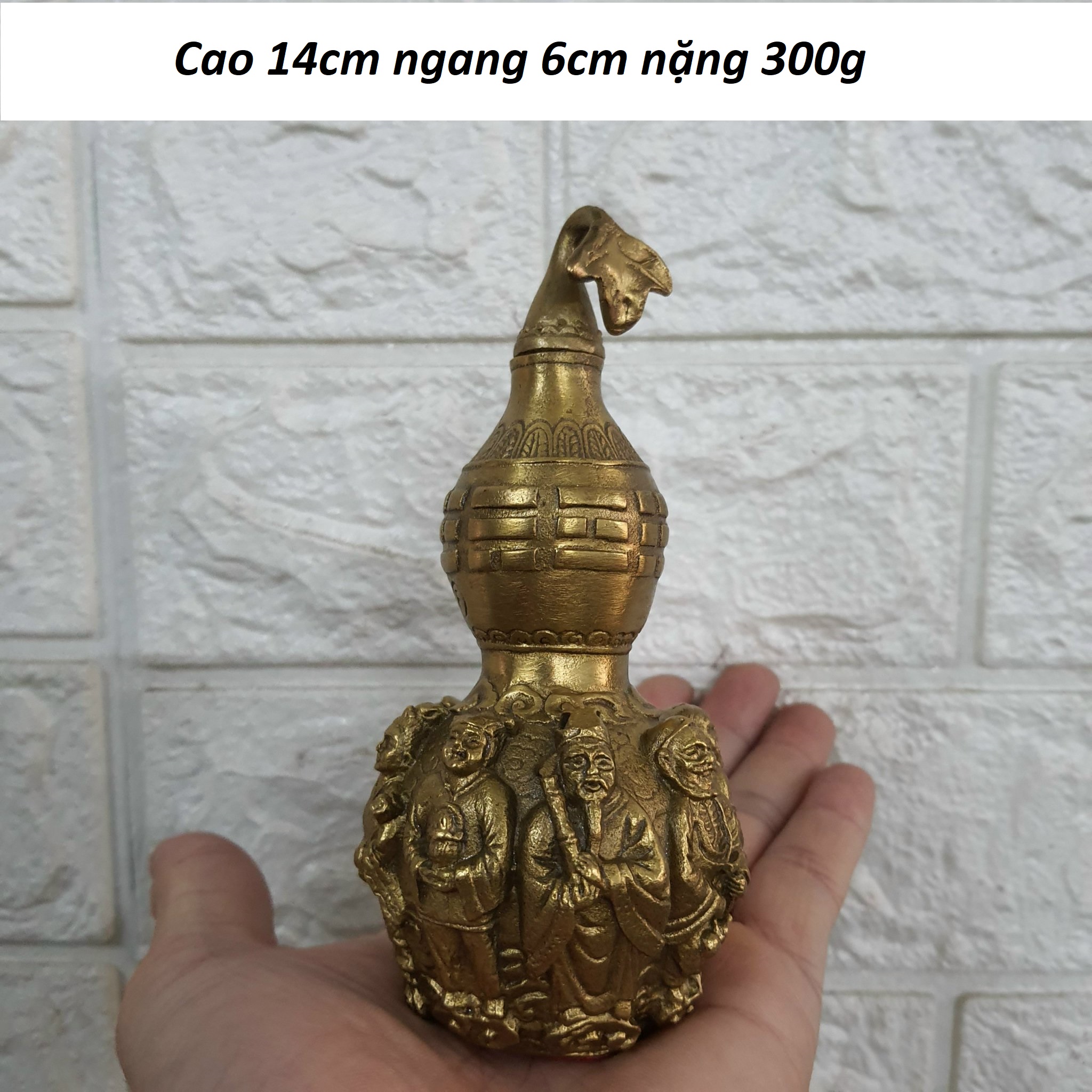 Hồ lô bát tiên bằng đồng MS340