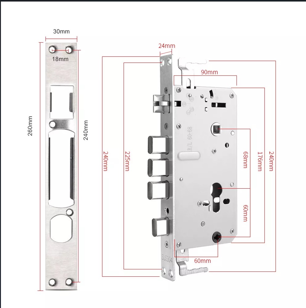 Khóa cửa vân tay cao cấp thông minh Push Pull PP02 dùng App TUYA (TÙY CHỌN)