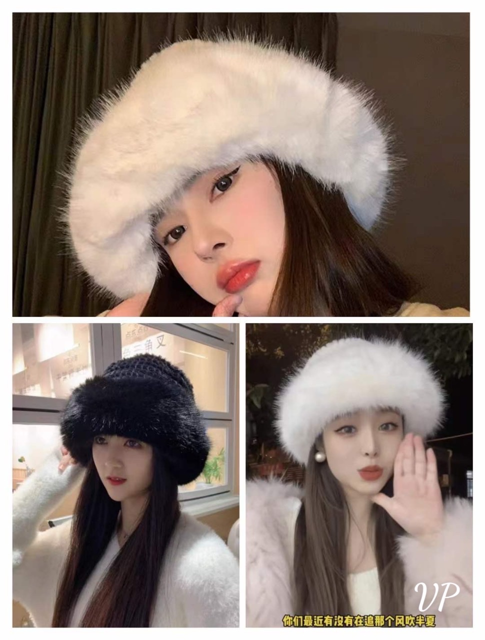 Mũ Lông Bông Tuyết Trắng Mũ Len