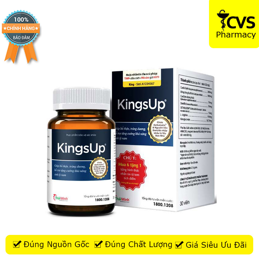 [HCM]KingsUp - Giúp Bổ Thận Tráng Dương & Tăng Cường Sức Khỏe Phái Mạnh Hộp 30 viên