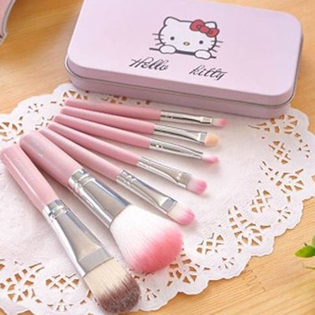 [HCM]Bộ cọ trang điểm Hello Kitty 7 cây siêu dễ thương