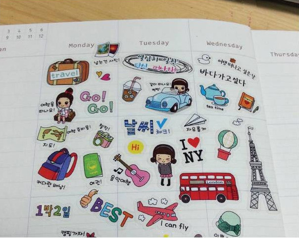 Sticker dán Travel (4 tờ)
