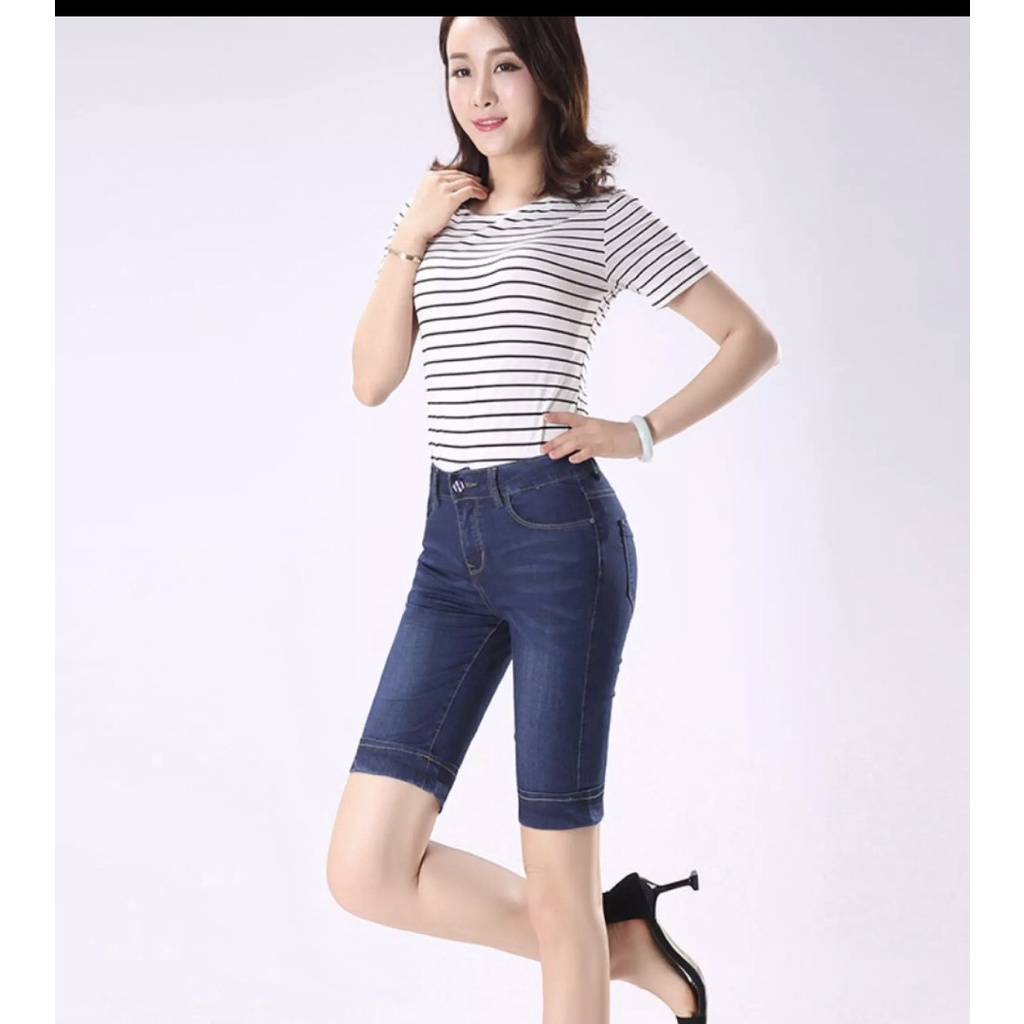 Quần Jeans Nữ Ngố,Quần Jean Nữ Lửng Co Giãn Tốt