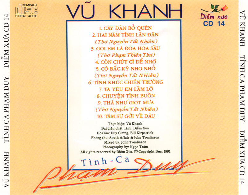 bộ 6 đĩa cd tình ca Phạm Duy 1