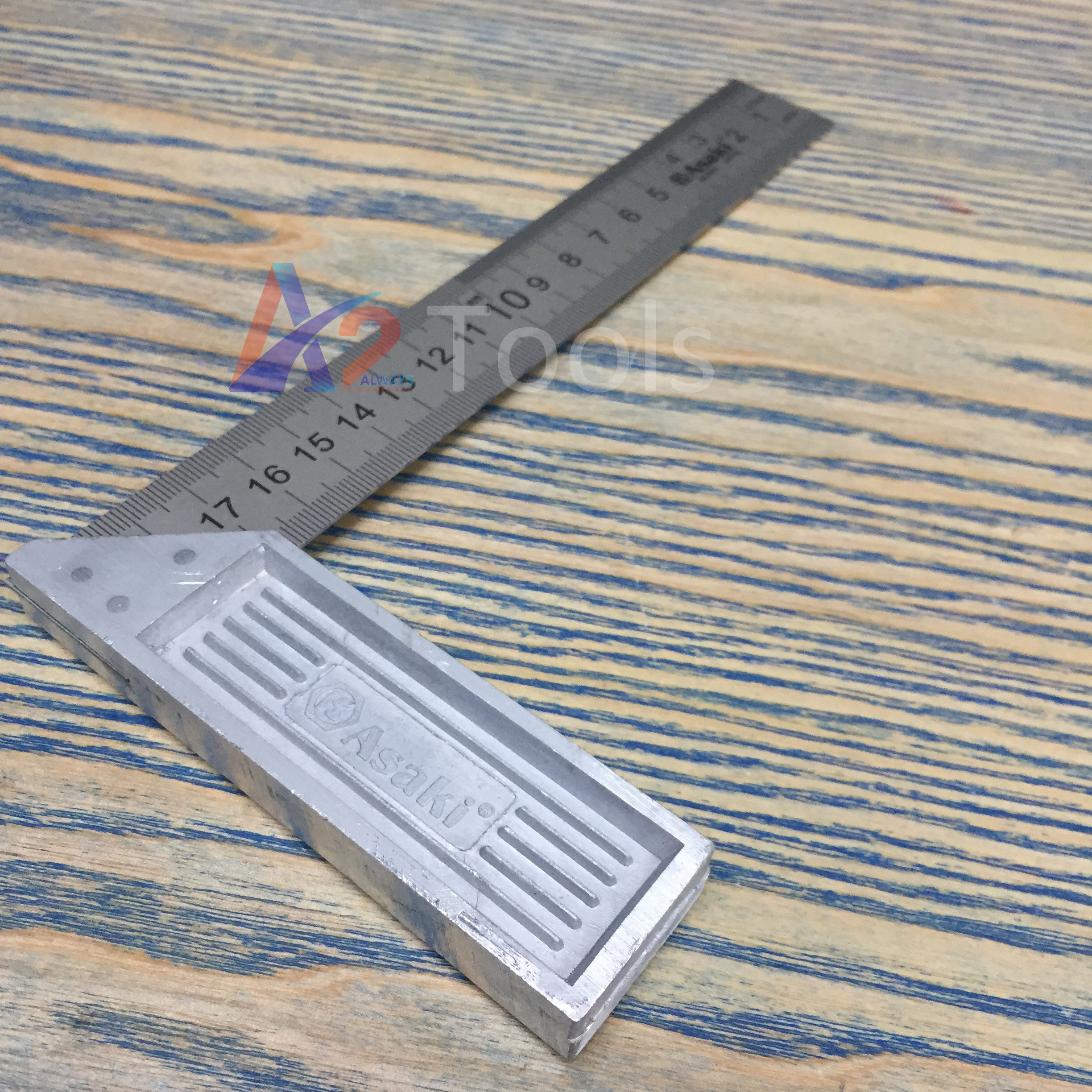 Thước Eke mộc 200mm Asaki AK-2641