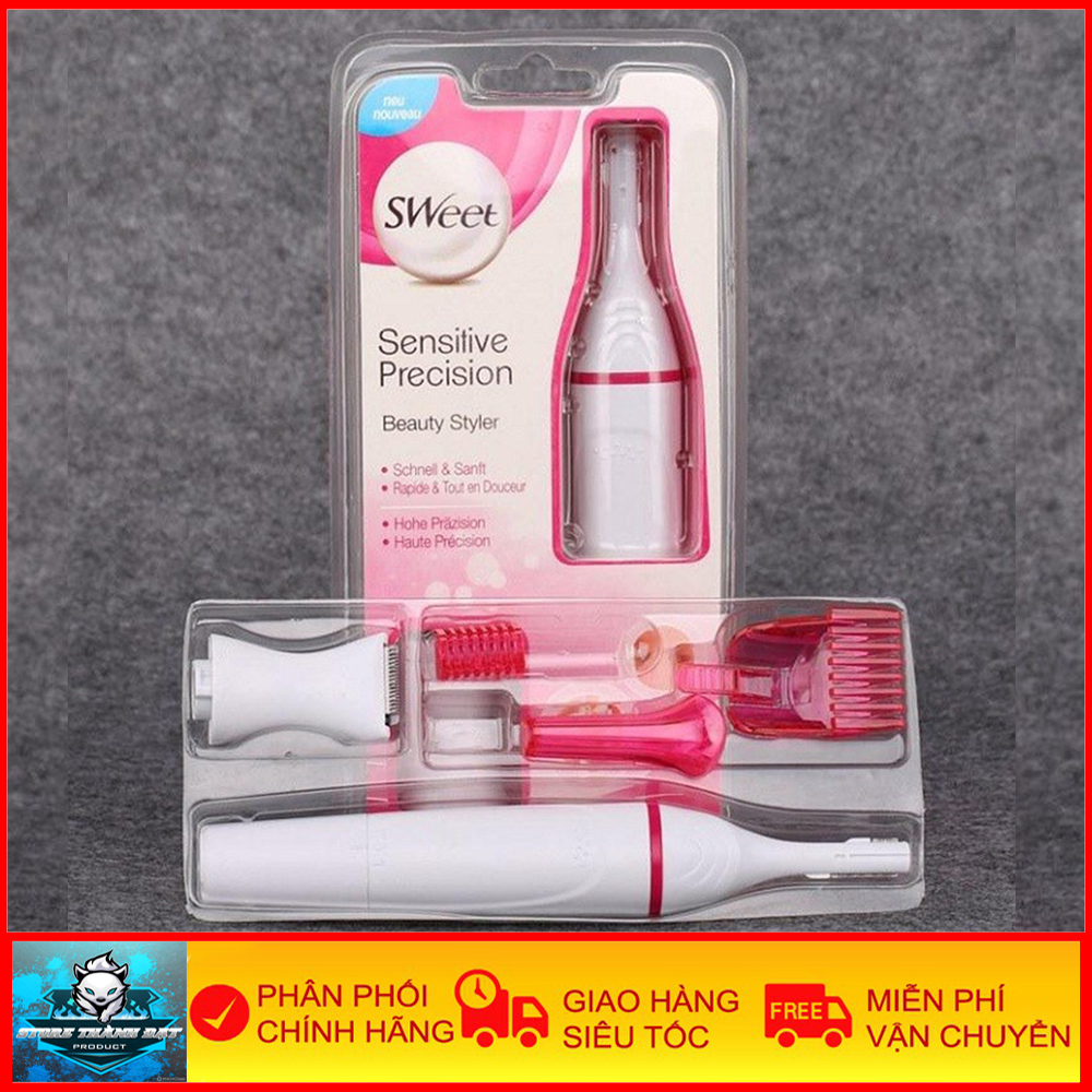 Bộ Cắt Tỉa Đa Năng Sweet Bao Gồm 1 Động Cơ Đa Năng Và 2 Đầu Tông Đơ Mini - Cắt Tóc, Tỉa Lông, Lông Mày Lông Mi - An Toàn, Tiện Lợi Vô Cùng - Bảo Hành 1 Năm