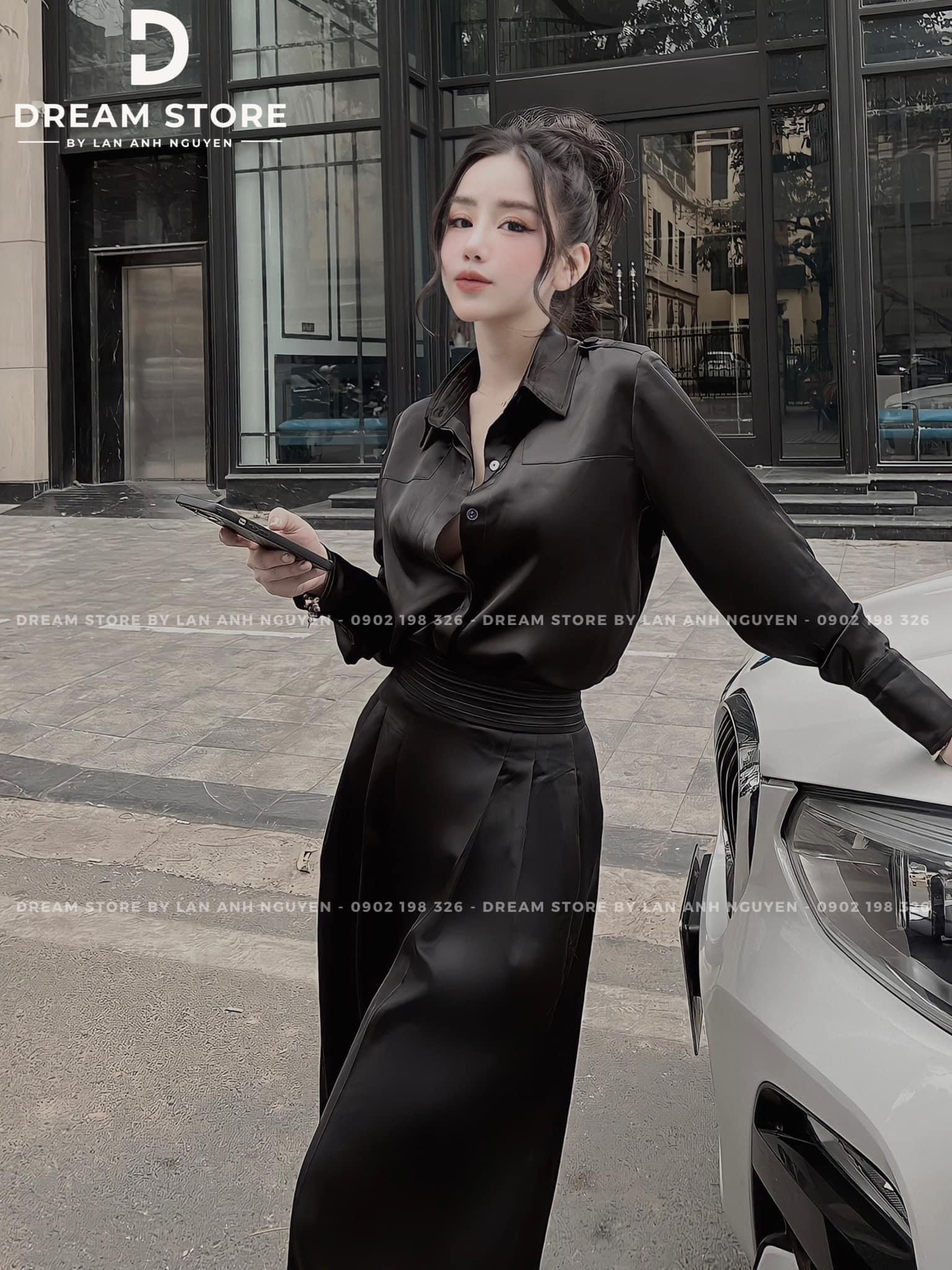 SET THIẾT KẾ ÁO SƠ MI + QUẦN DÀI LƯNG CAO S215 (TÁO ĐỎ BIGSIZE 55-90KG) 🍎🍎🍎