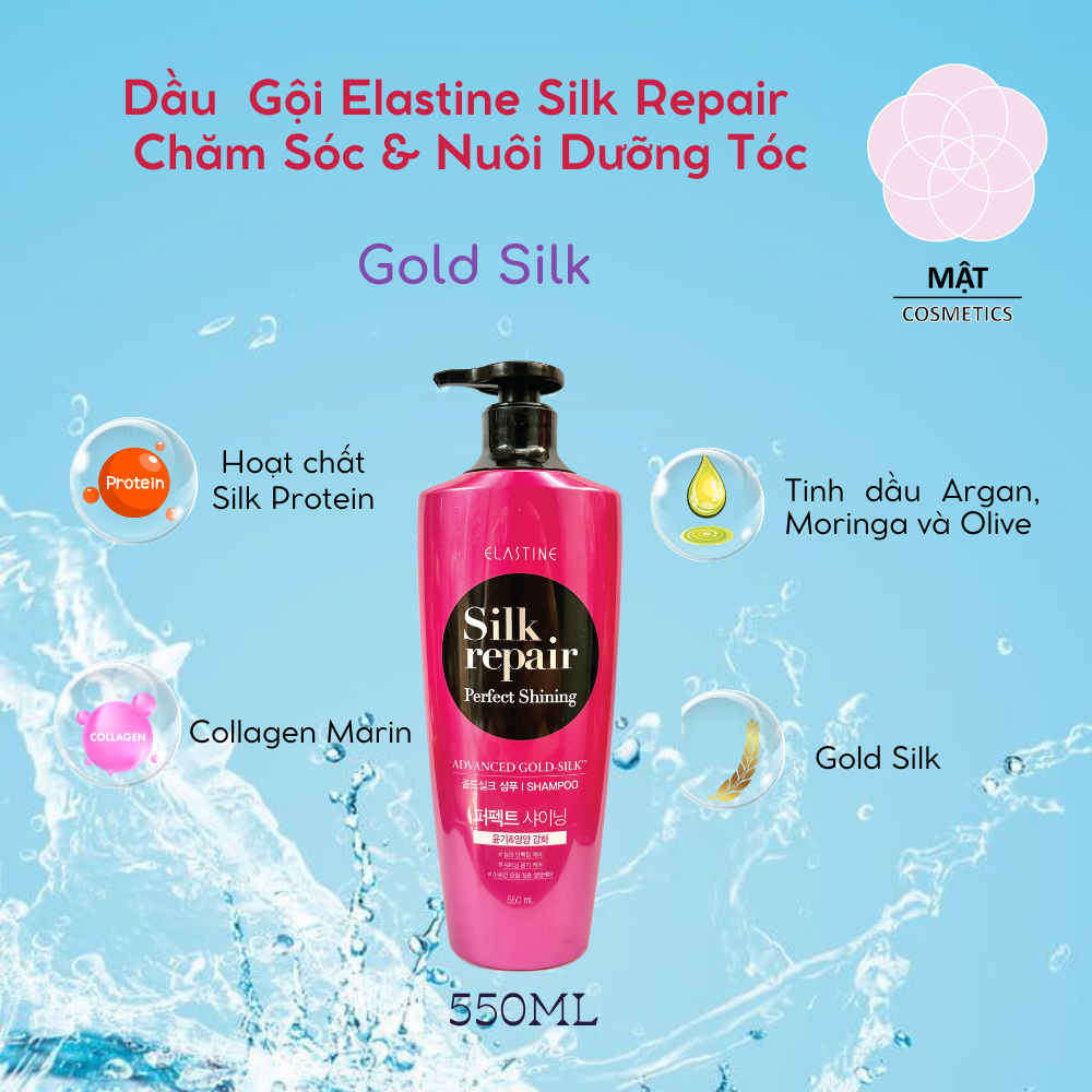 Dầu gội nước hoa Hàn Quốc Elastine Silk Repair 550ml