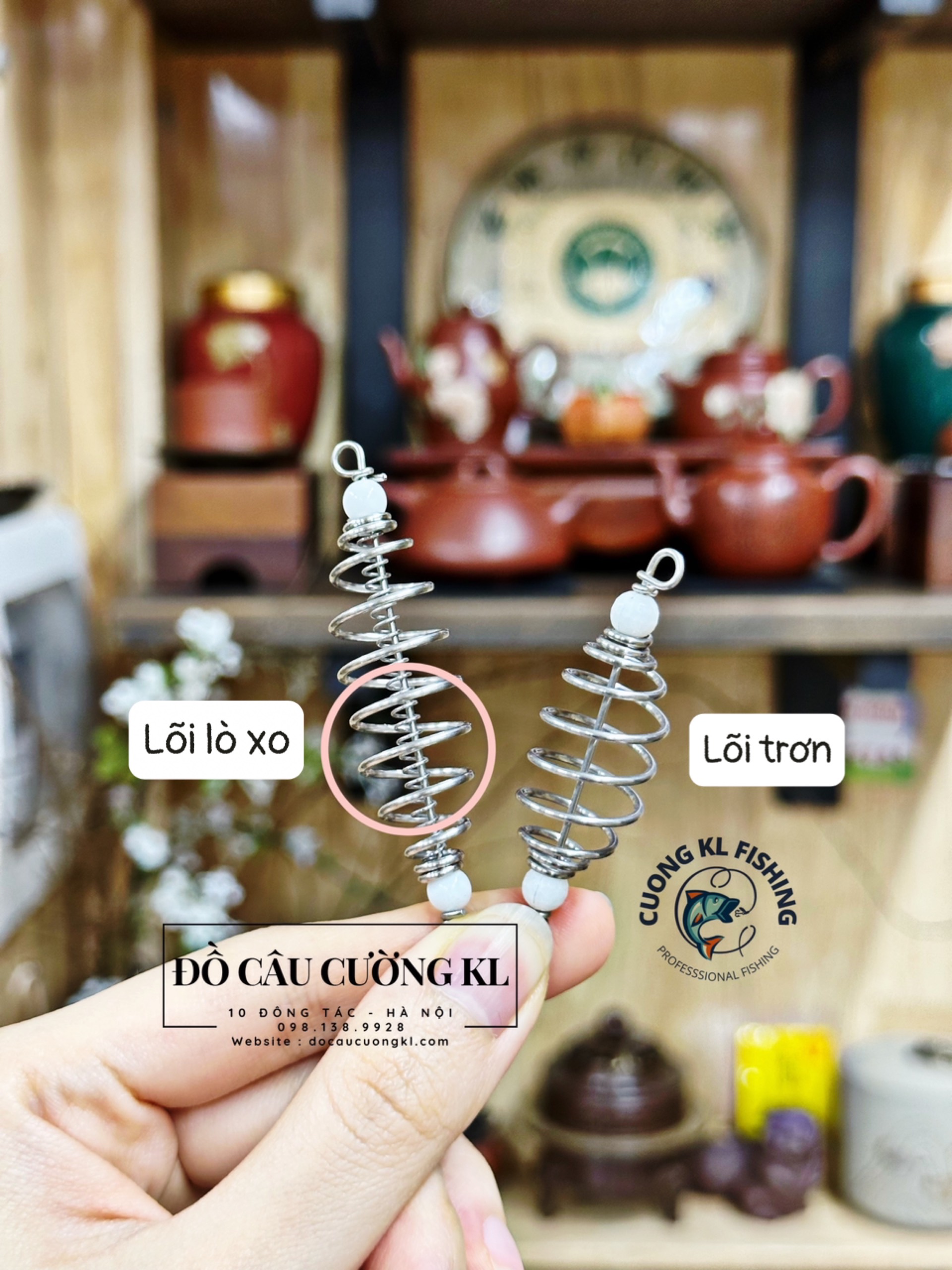 Lăng xê câu cá / lò xo tự buộc / dây dù buộc lăng xê