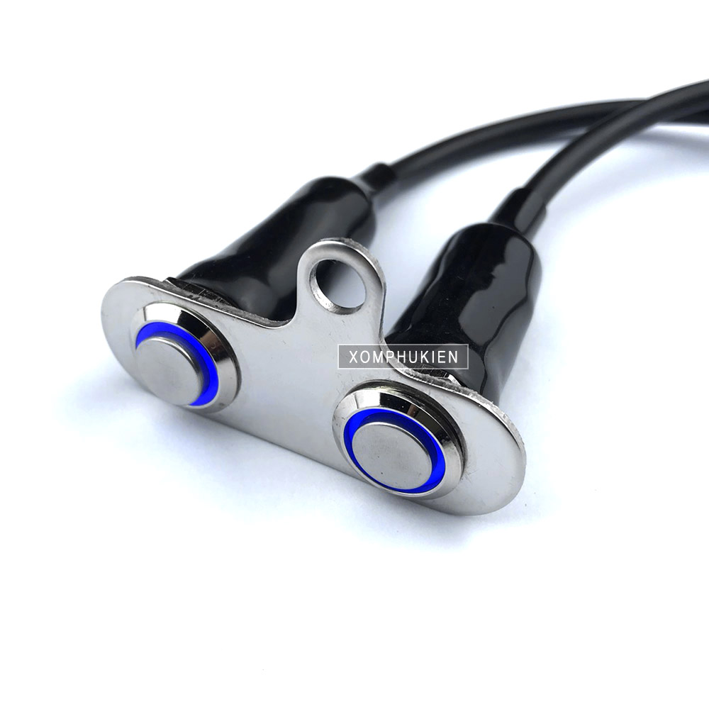 [HCM]Công Tắc Led 2 Nút On Off Gắn Cùm Xe [ 2 Nút Ngang ]