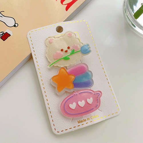BỘ 03 KẸP TÓC MÁI HÌNH THÚ ĐÁNG YÊU