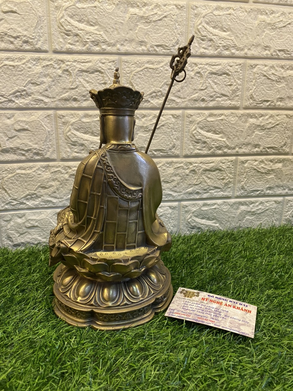 Tượng địa tạng 25cm bằng đồng