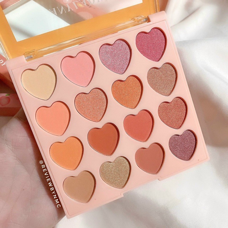 Bảng phấn mắt 16 ô trái tim Anylady I AM A PEACH