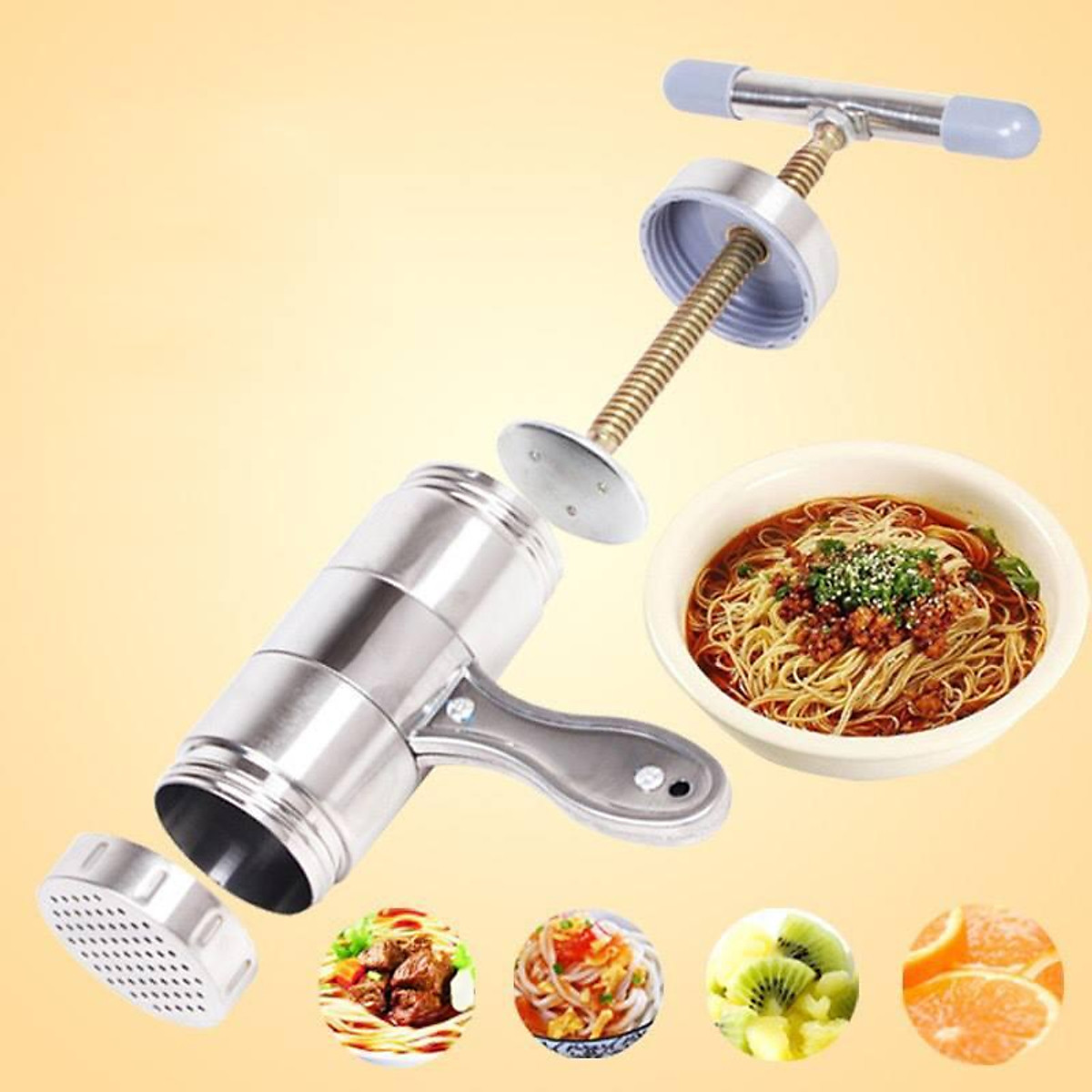 Dụng cụ làm bún mì tươi 5 đầu inox, tiện lợi, dễ làm, không gỉ, bền, dễ vệ sinh