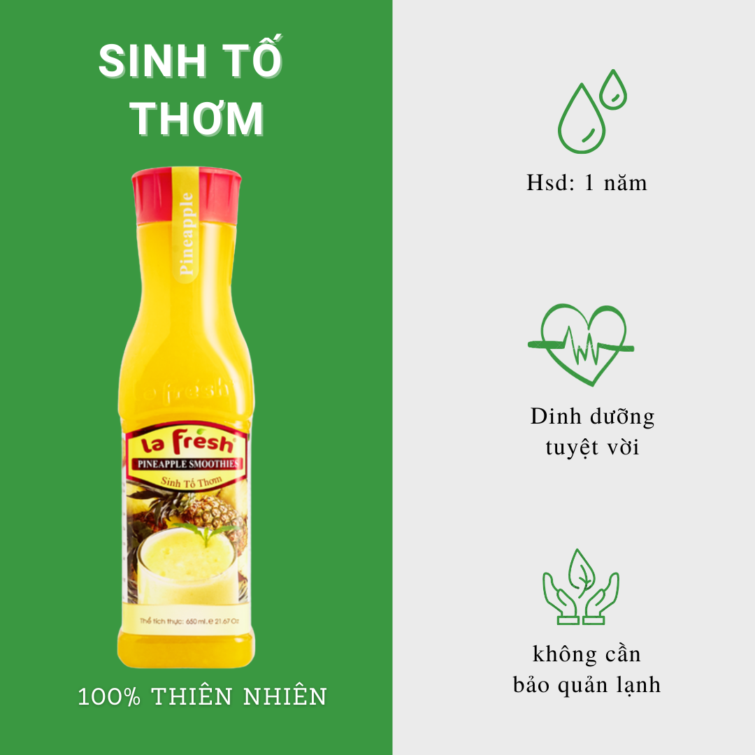 Sinh Tố Thơm Lafresh Đà Lạt Chai 650ml