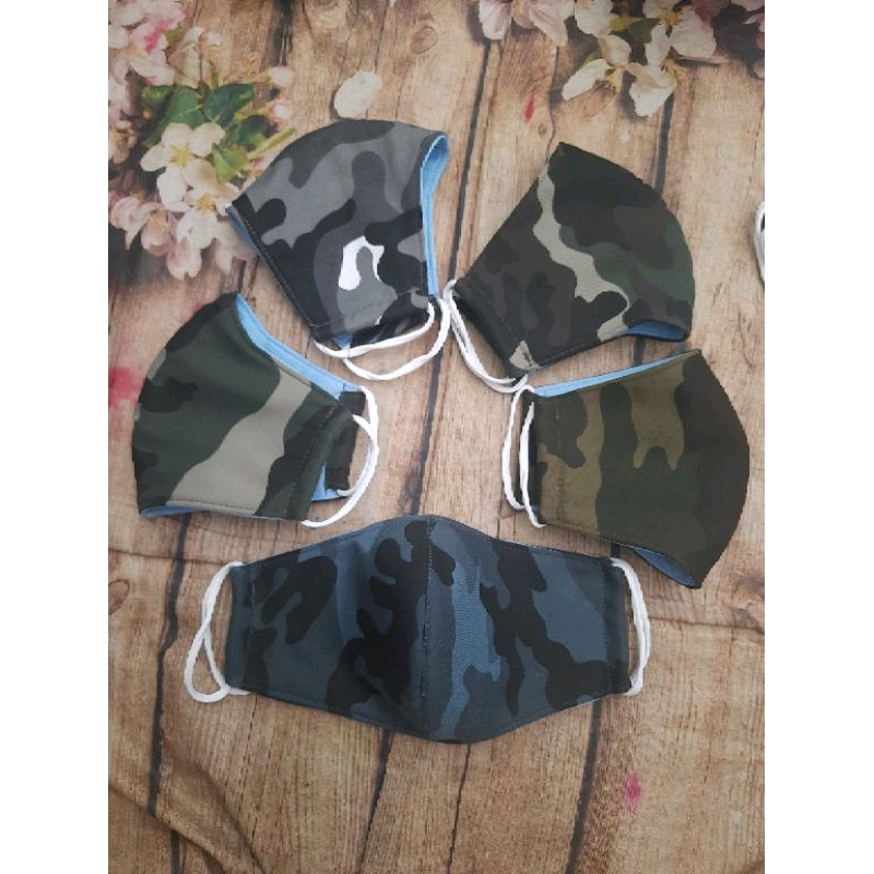 Set 10 khẩu trang rằn ri cao cấp, khẩu trang vải lính